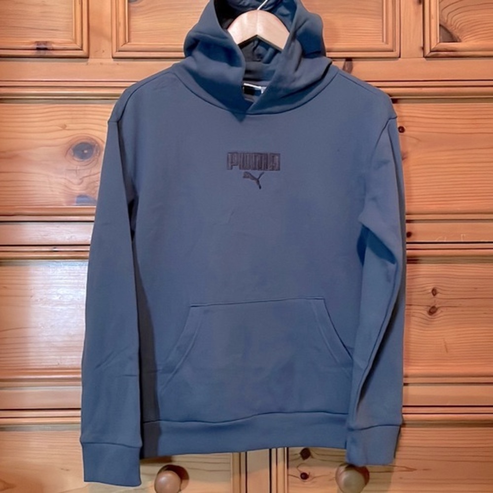 NWOT Puma Youth Fleece Hoodie, size Large (14-16), blue